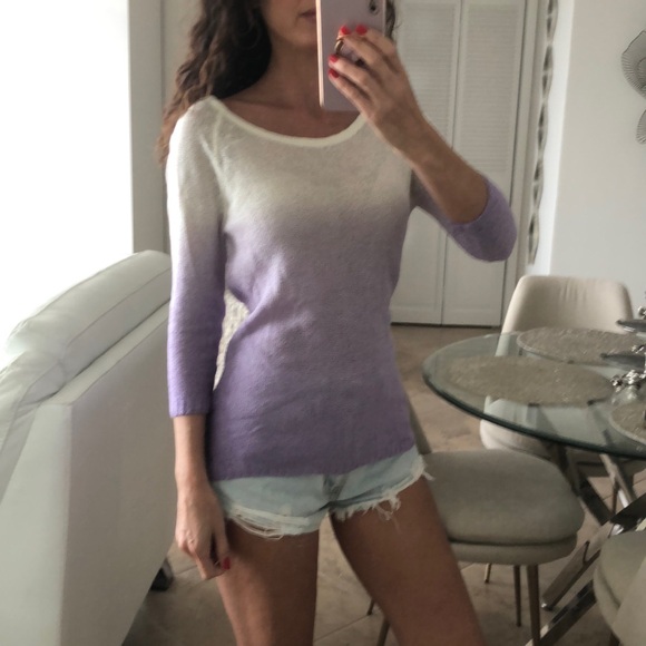 2b Bebe Ombre purple knit sweater Sz Small New - Picture 1 of 2